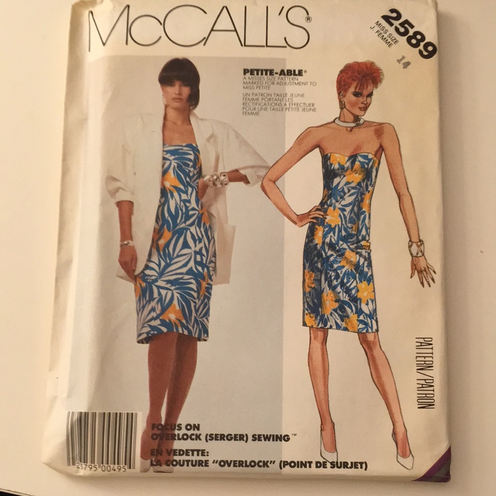 Vintage McCall’s pattern 2589 size 14